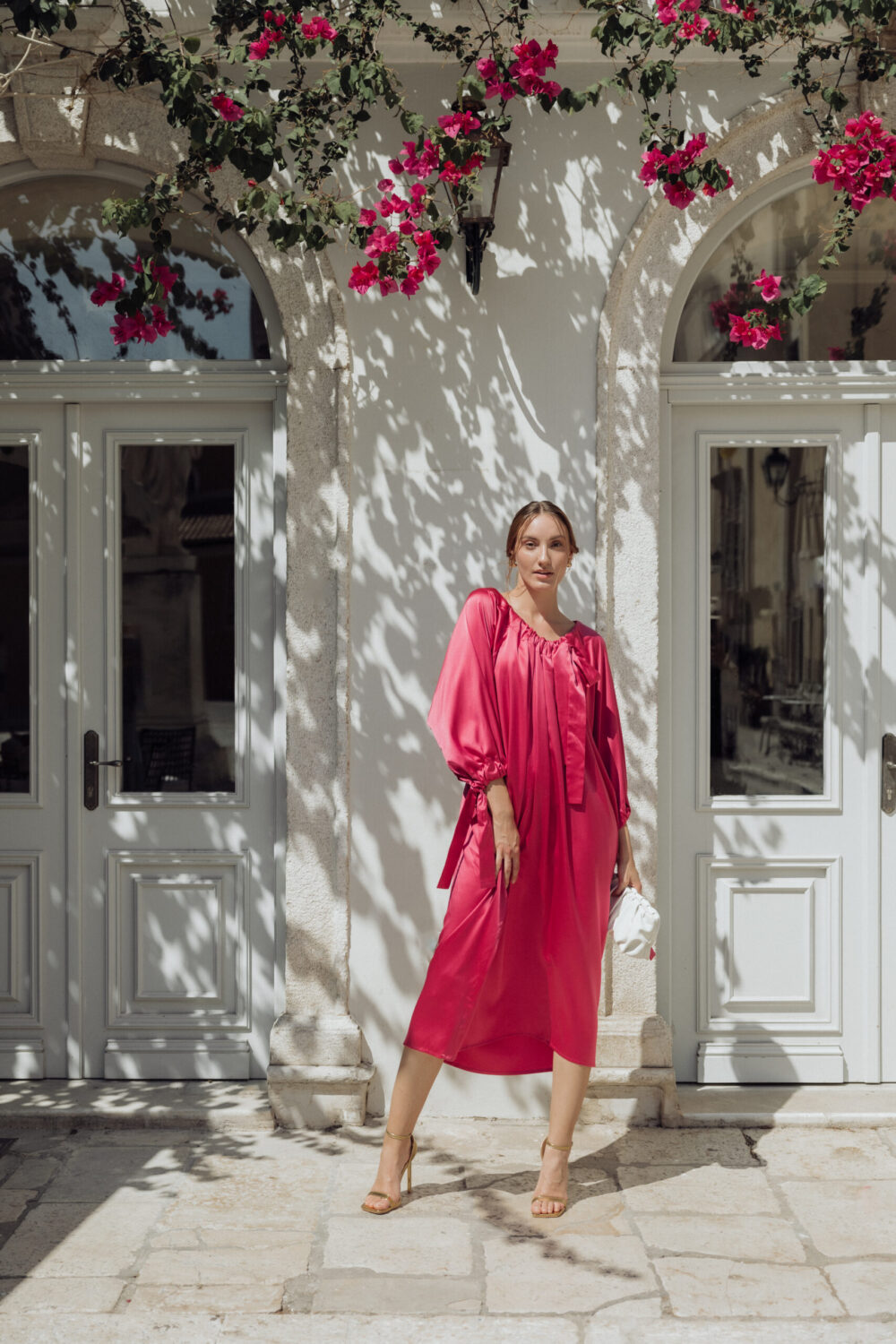 LEMANJÀ - Goddess Dresses | stunning knee long Kaftan in pink