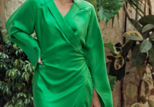 LEMANJÀ - Goddess Dresses | elegant Kimono dress in bold green